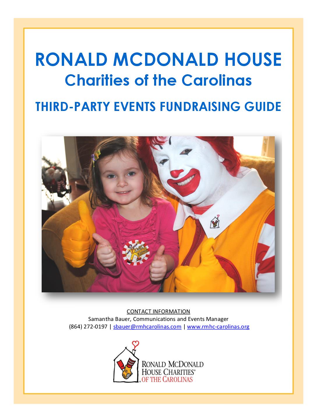 Third Party Events Fundraising Guide Ronald Mcdonald House